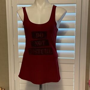 No Boundaries Red Graphic Tank Top